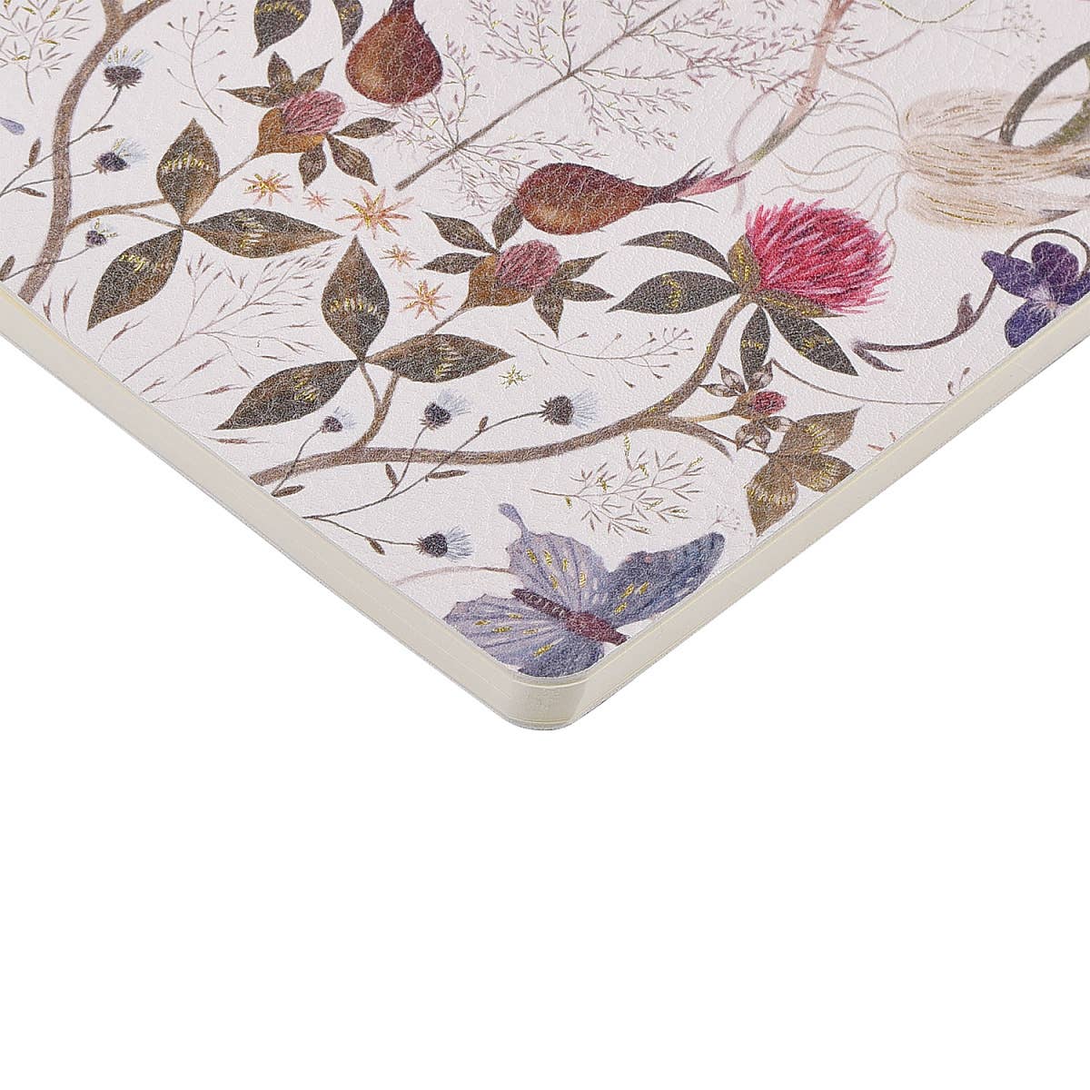 Vegan Leather A5 Notebook - Symmetrical Flora - Out of the Blue