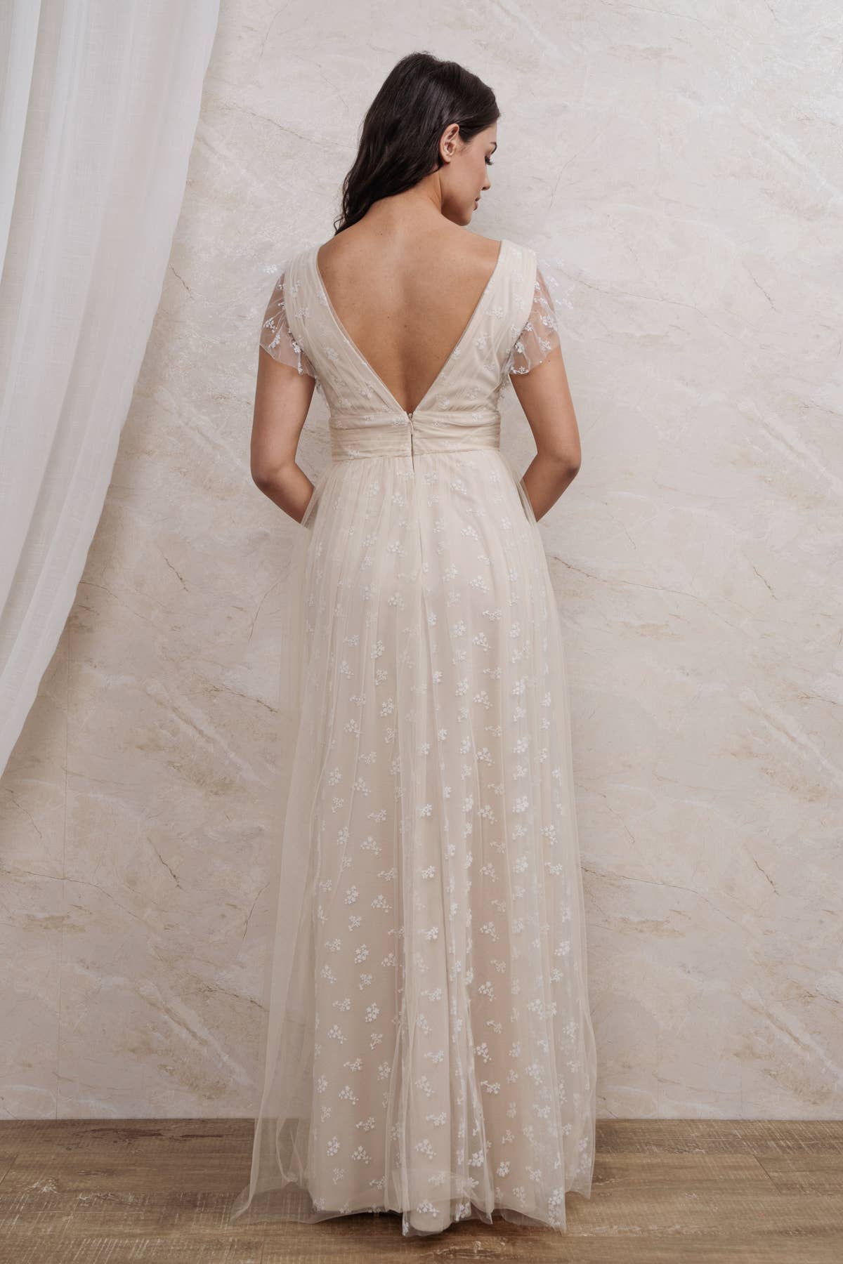 EMBROIDERED Tulle MAXI - Out of the Blue