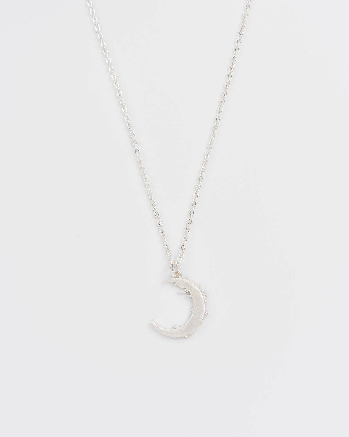 Nightshade Moon Silver Chain Necklace