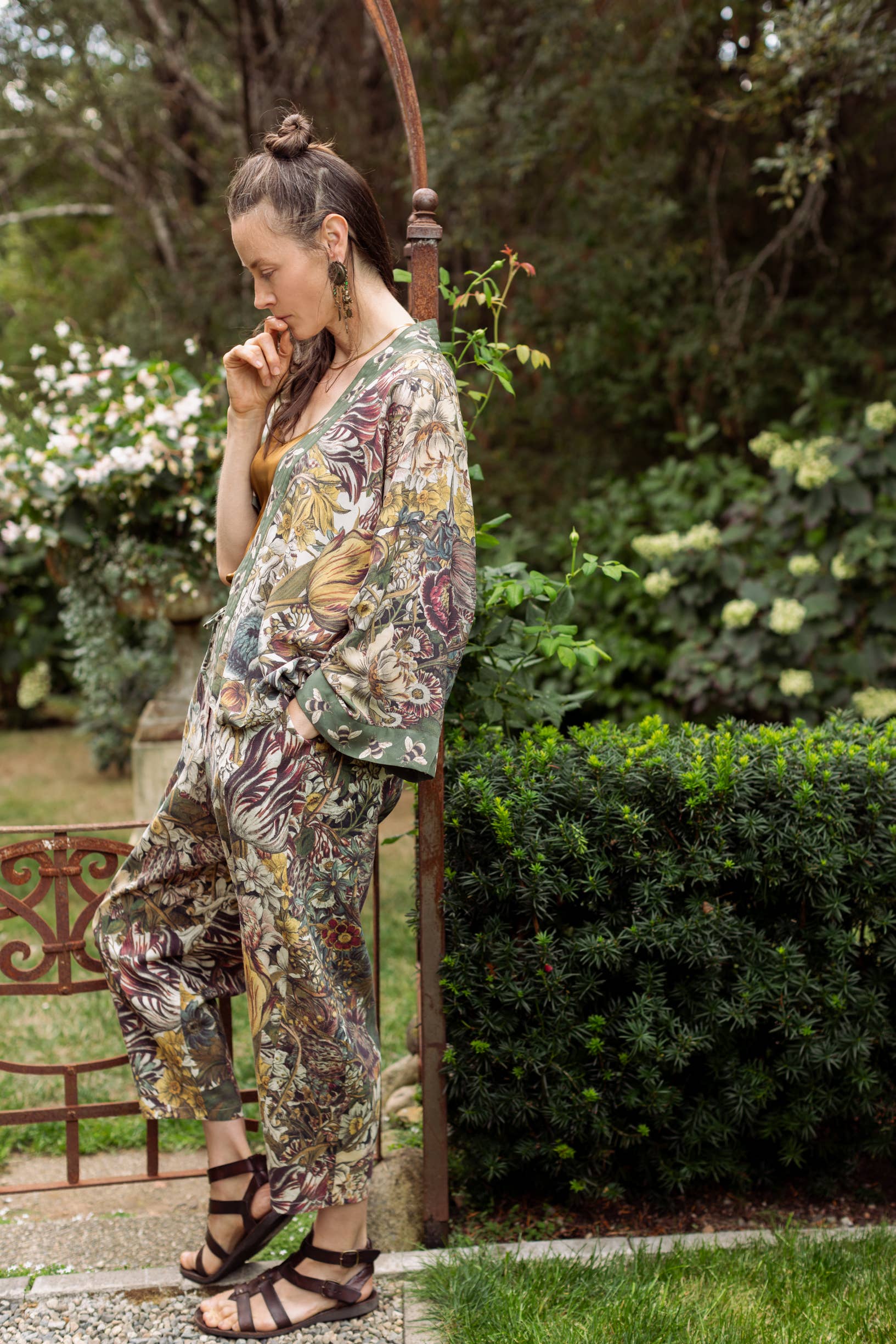Love Grows Wild Floral Bamboo Cropped Jacket - Out of the Blue