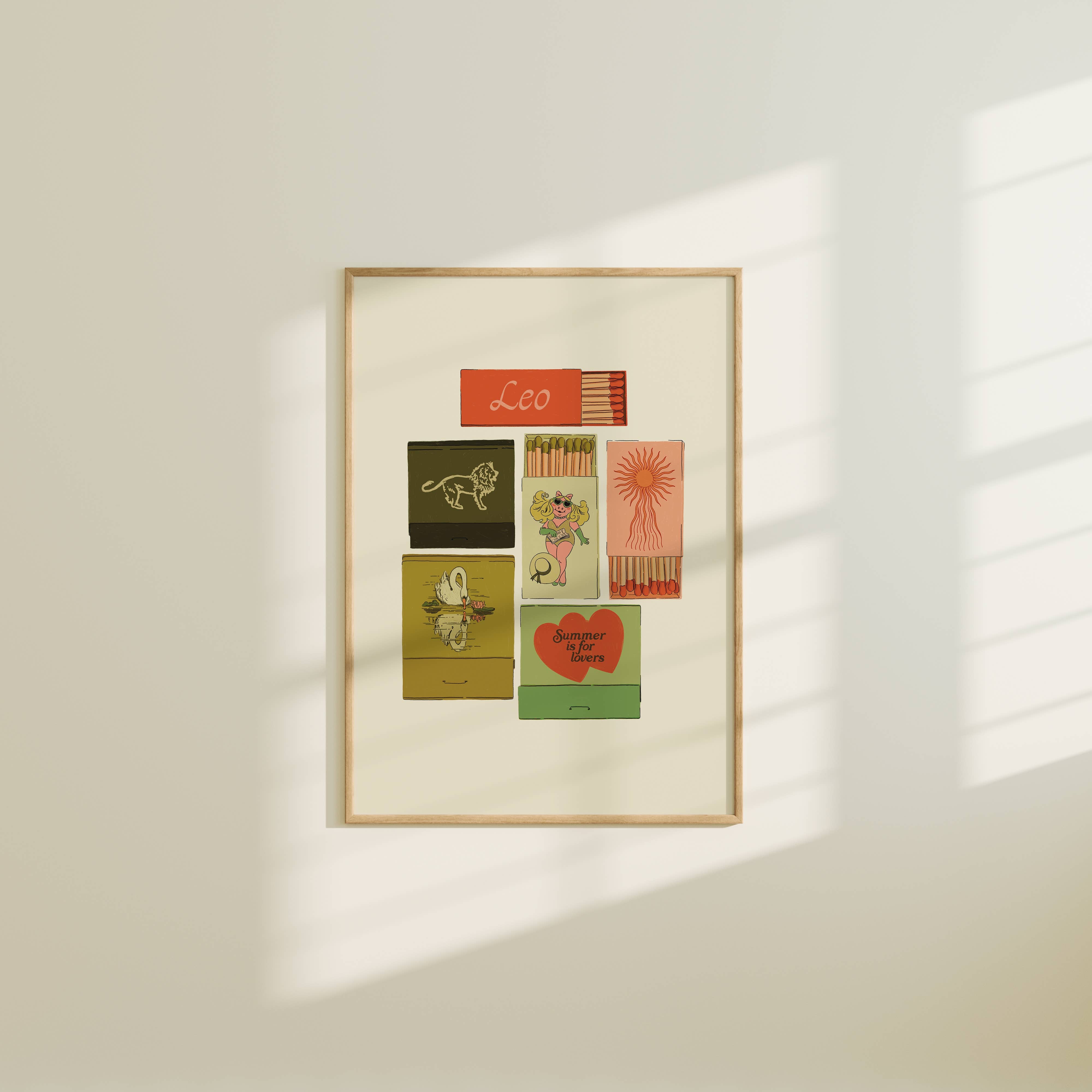 Zodiac Vintage Matchbox Prints - Out of the Blue