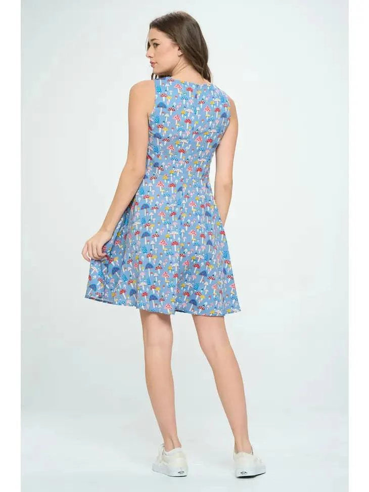 MUSHROOM PRINT DRESS - Out of the Blue