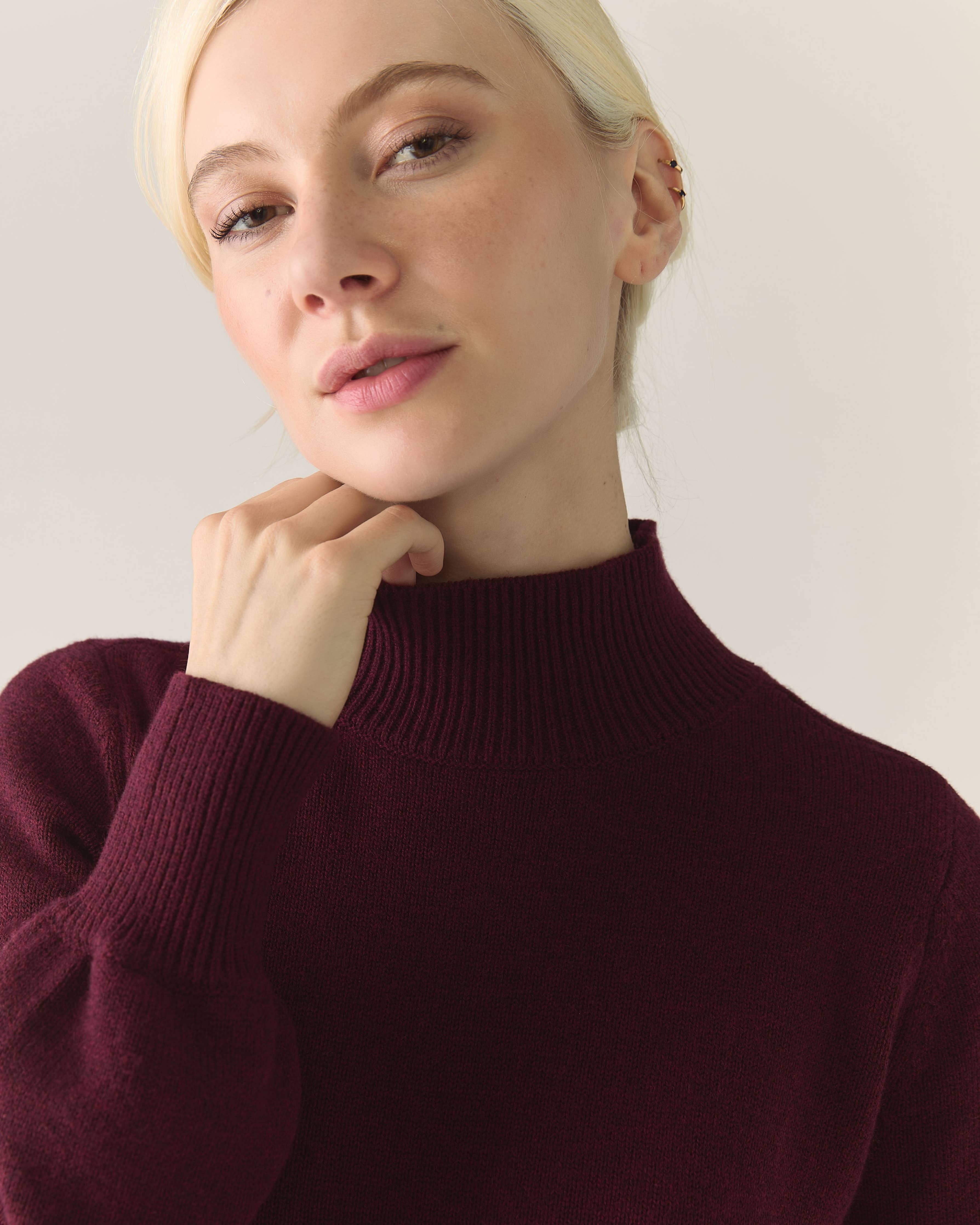Responsible Merino Sweater Dress in Zinfandel - Out of the Blue