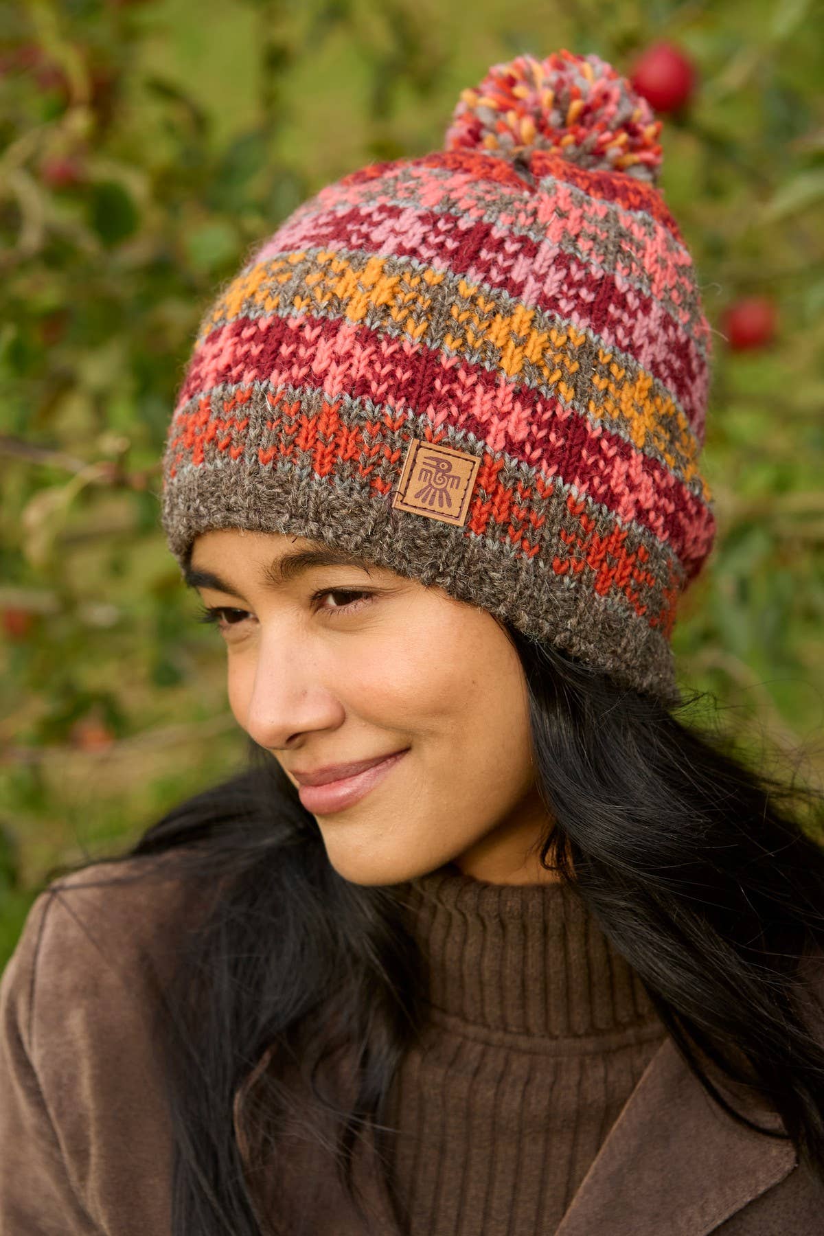 Fair Isle Pattern Bobble Hat