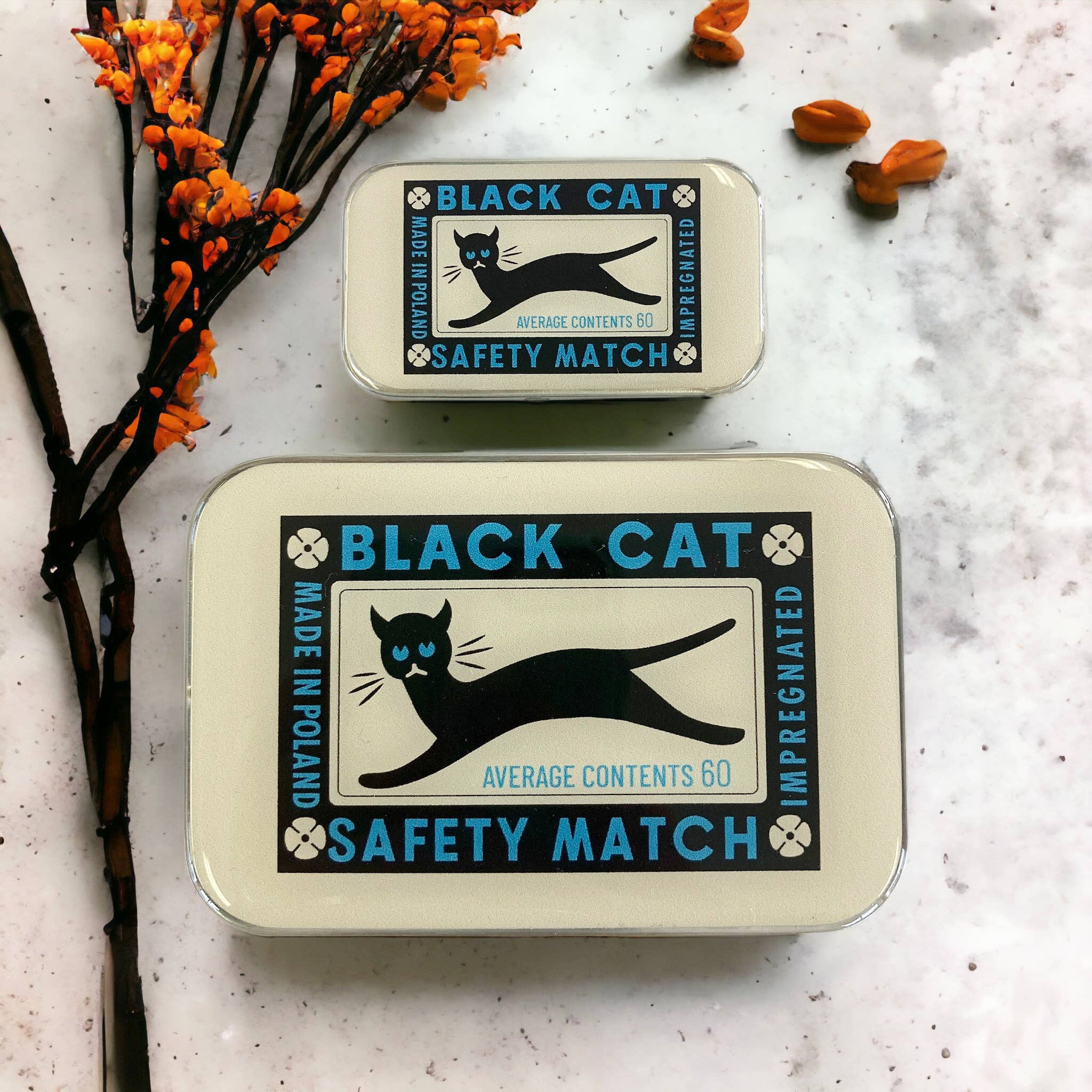 Black cat notions tin - Out of the Blue