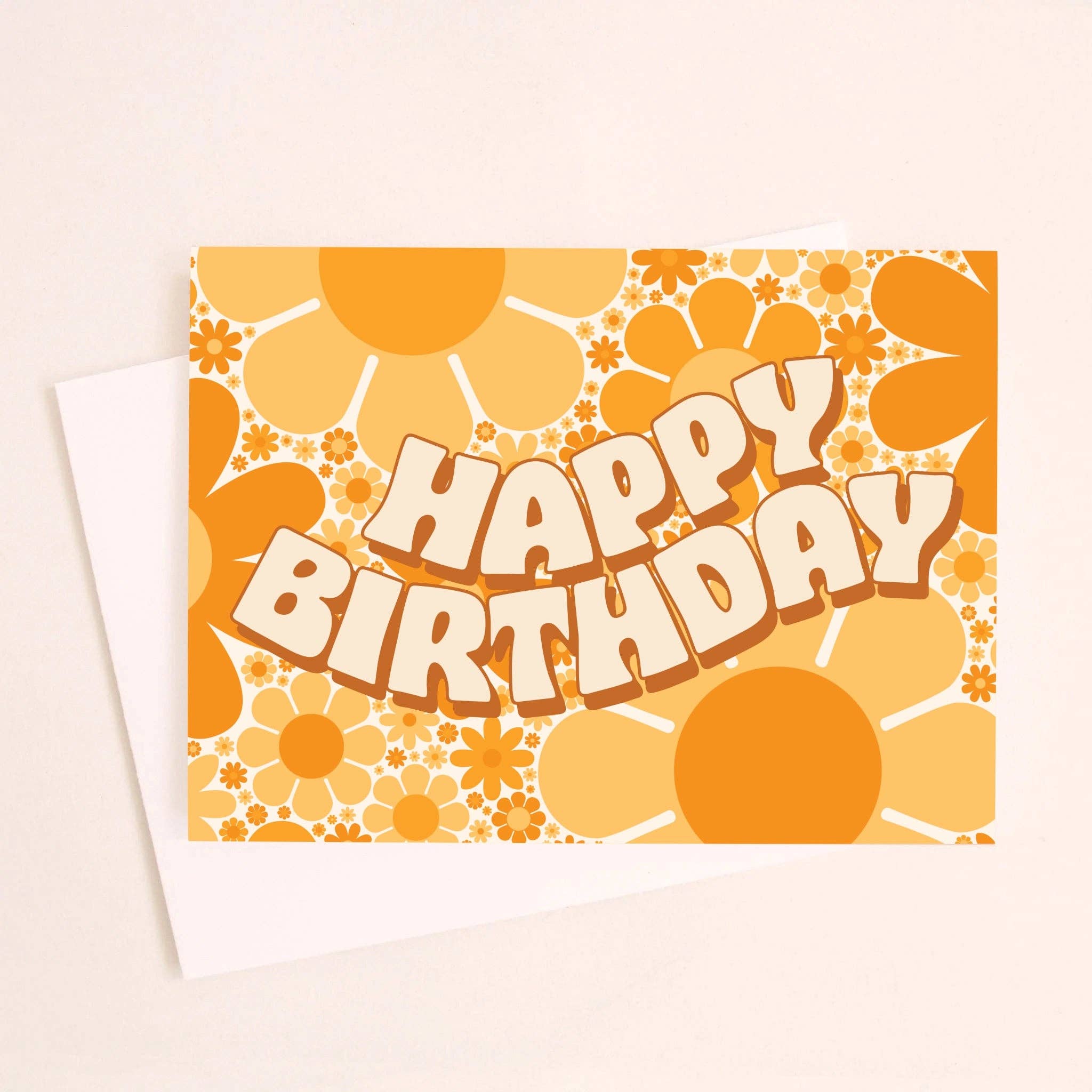 Happy Birthday Flowers Card - Out of the Blue