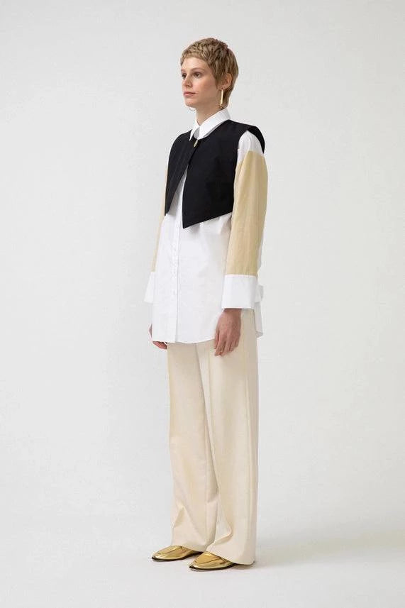 Colorblock shirt with Vest - Out of the Blue