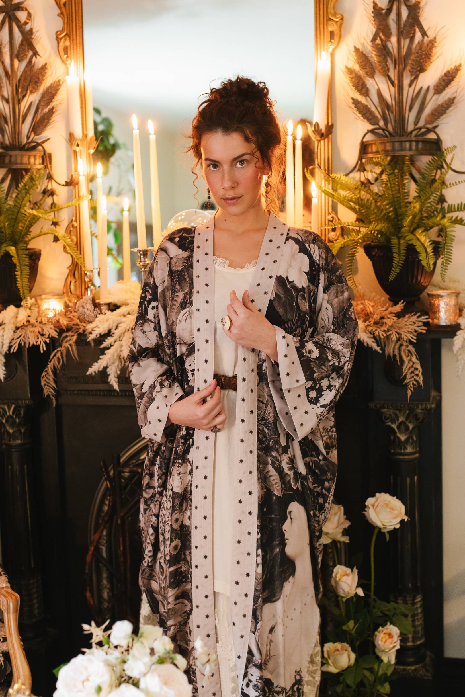 The Looking Glass Bamboo Duster Kimono Robe - Out of the Blue
