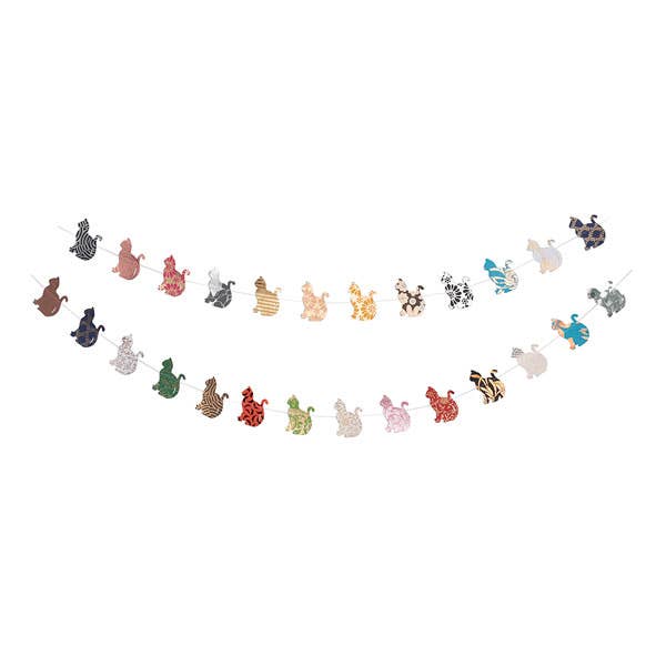 Cat Recycled Paper Garland-Eco Friendly Tree-Free Decoration - Out of the Blue