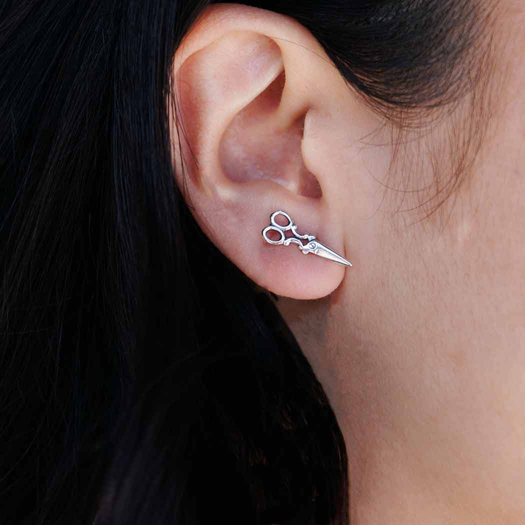 Scissor Post Earrings - Out of the Blue