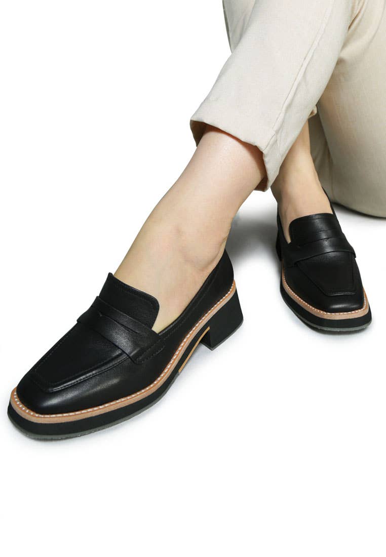 Moore Lead Lady Loafers: US-10 / UK-8 / EU-41 / BLACK - Out of the Blue