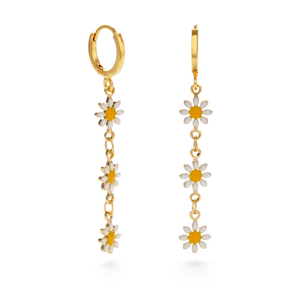 Daisy Chain Drop Earrings - Out of the Blue