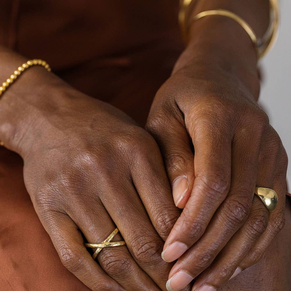 Crossover Cuff Ring - Out of the Blue