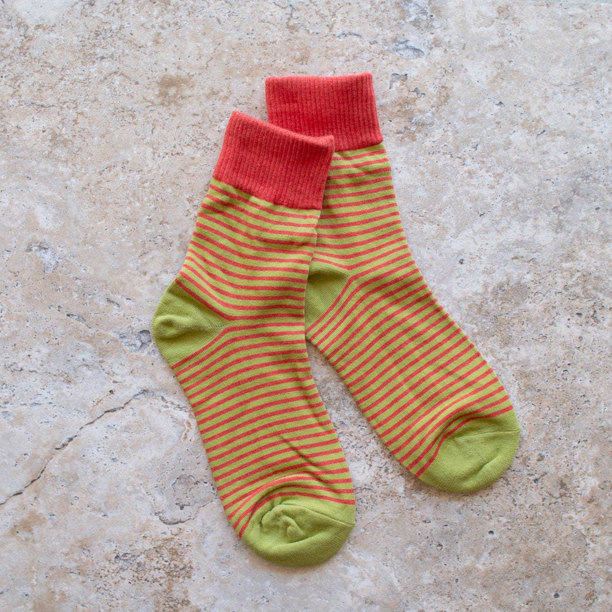 2 Tone Stripe Socks - Out of the Blue