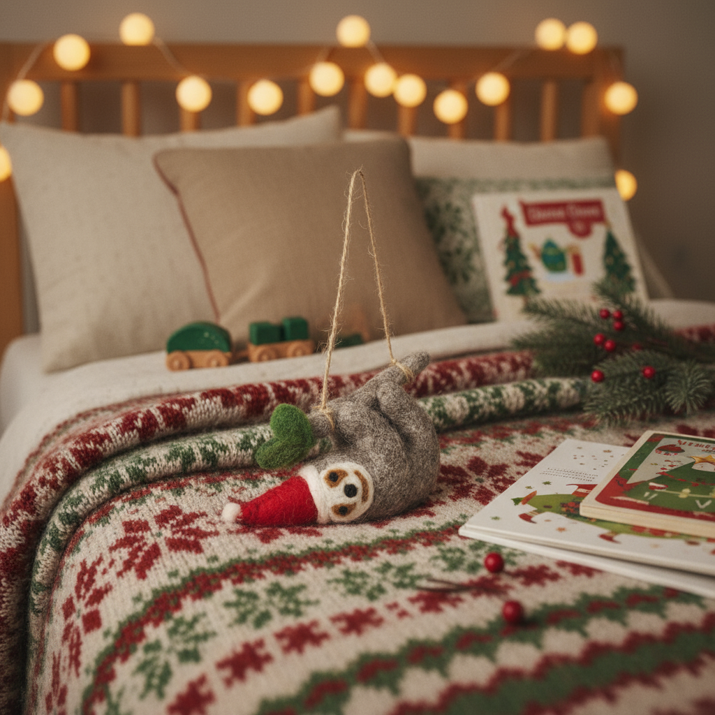 Felt Christmas Sloth Tree