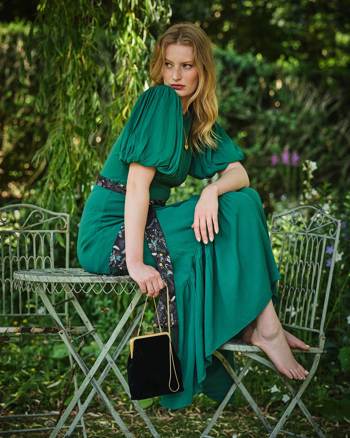 Into The Woods Green Clutch Bag - Out of the Blue