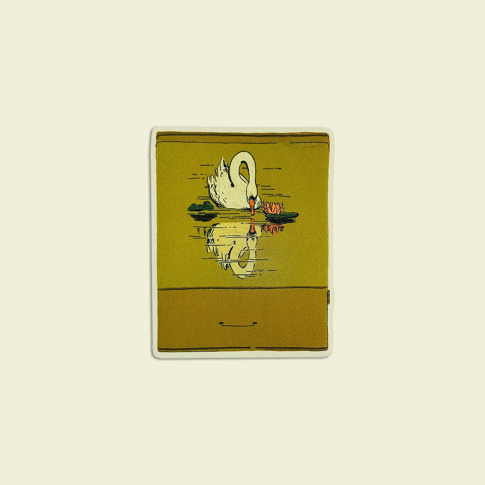 Vintage Swan Matchbook Sticker - Out of the Blue