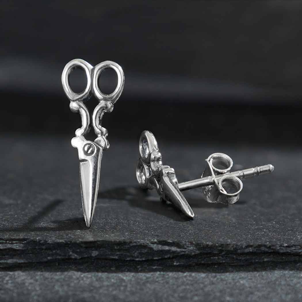 Scissor Post Earrings - Out of the Blue