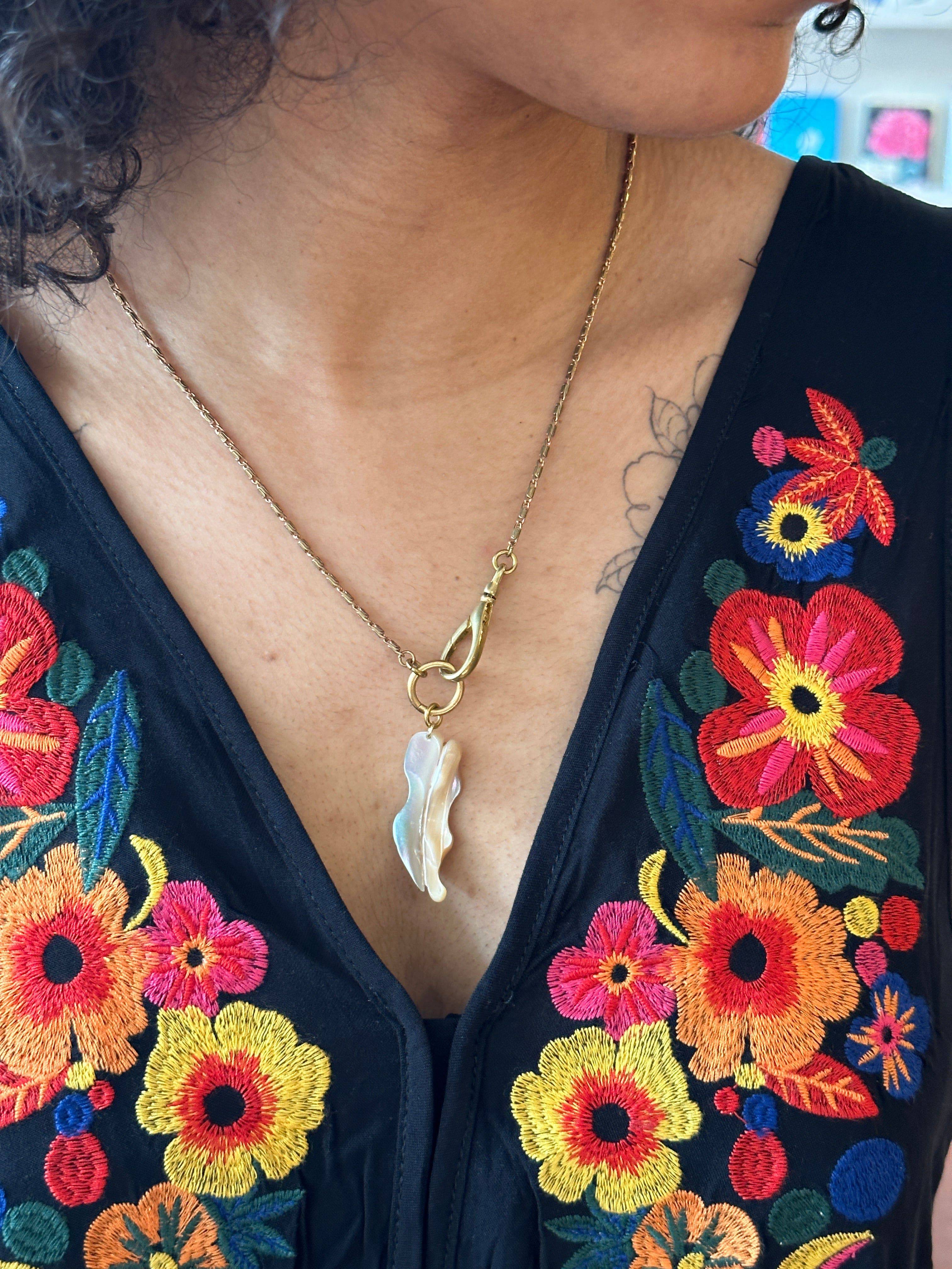 Organic Pearl Clasp Necklace - Out of the Blue
