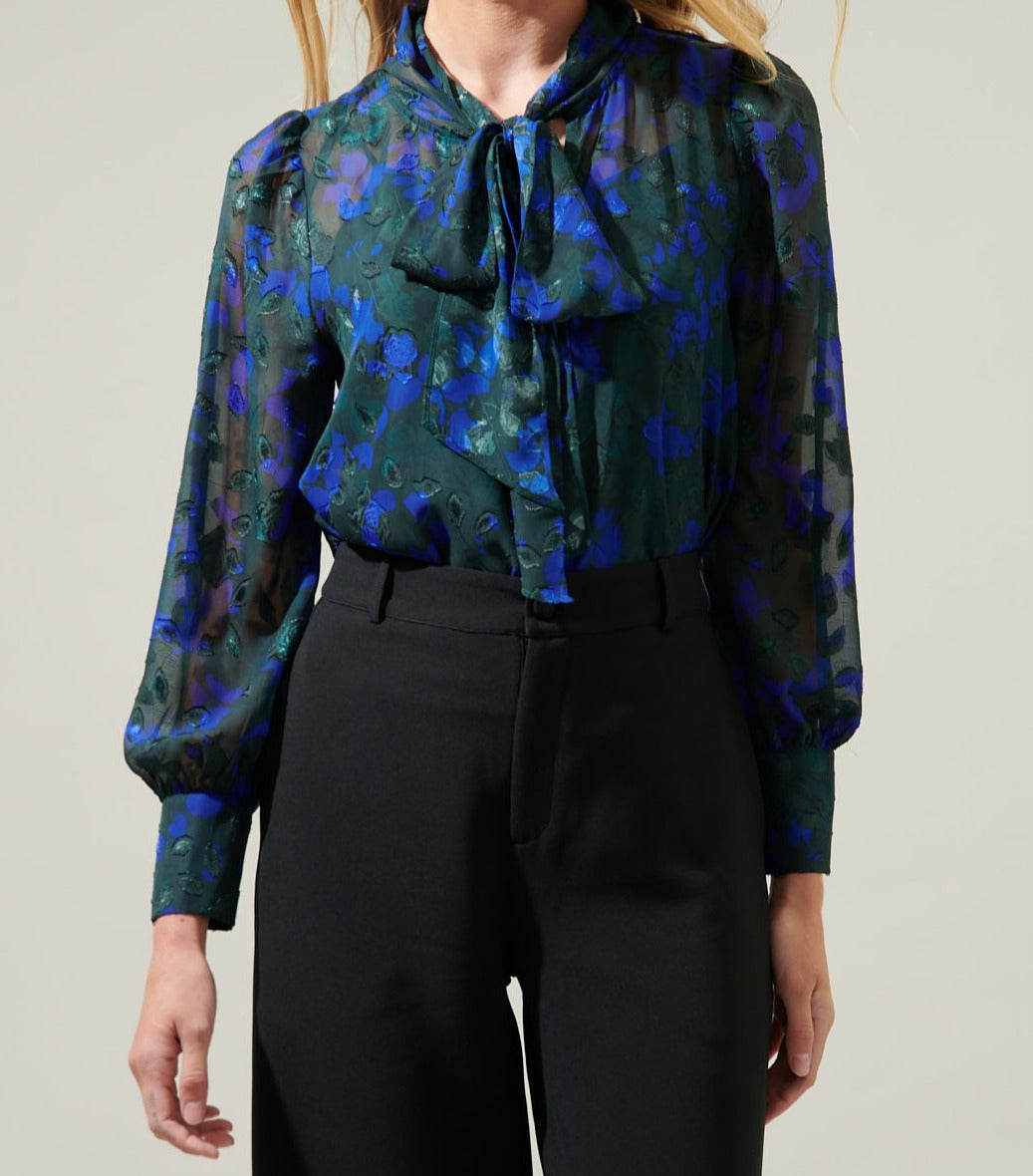 Sweetwater Floral Blouse - Out of the Blue