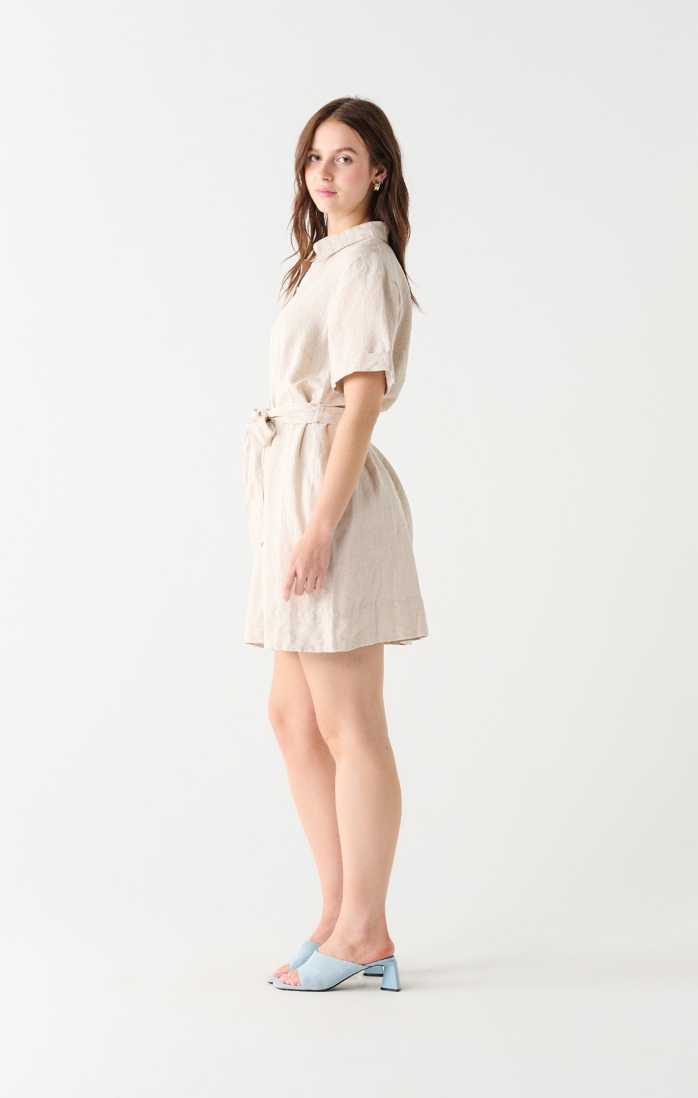 Belted Shirt Dress - Out of the Blue