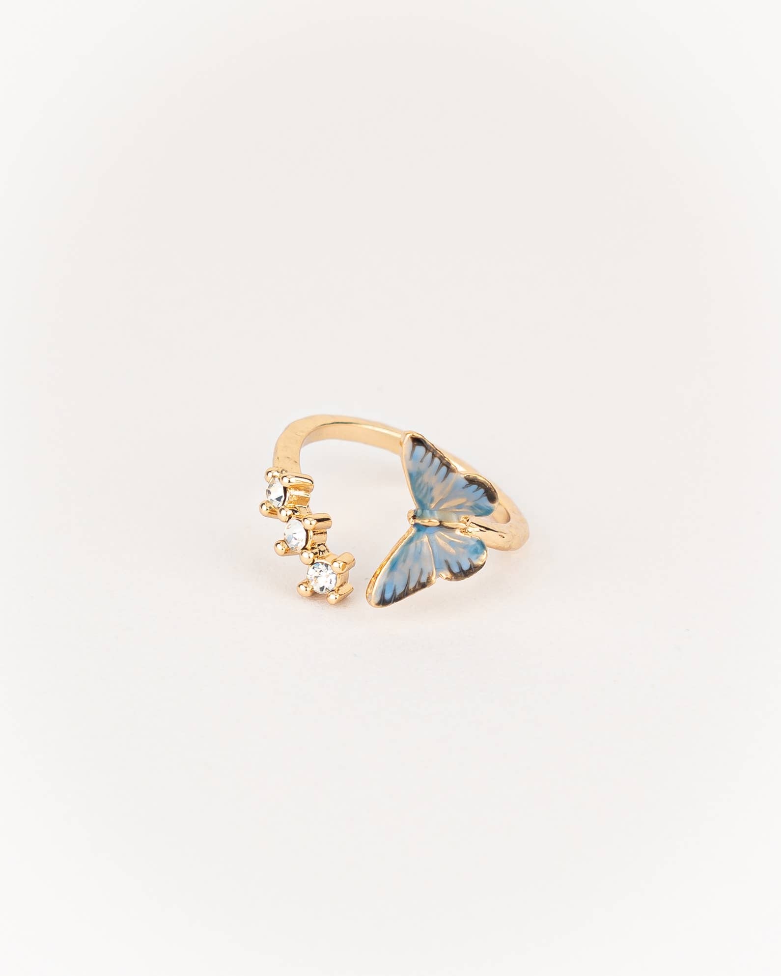 Enamel Blue Butterfly Ring - Out of the Blue