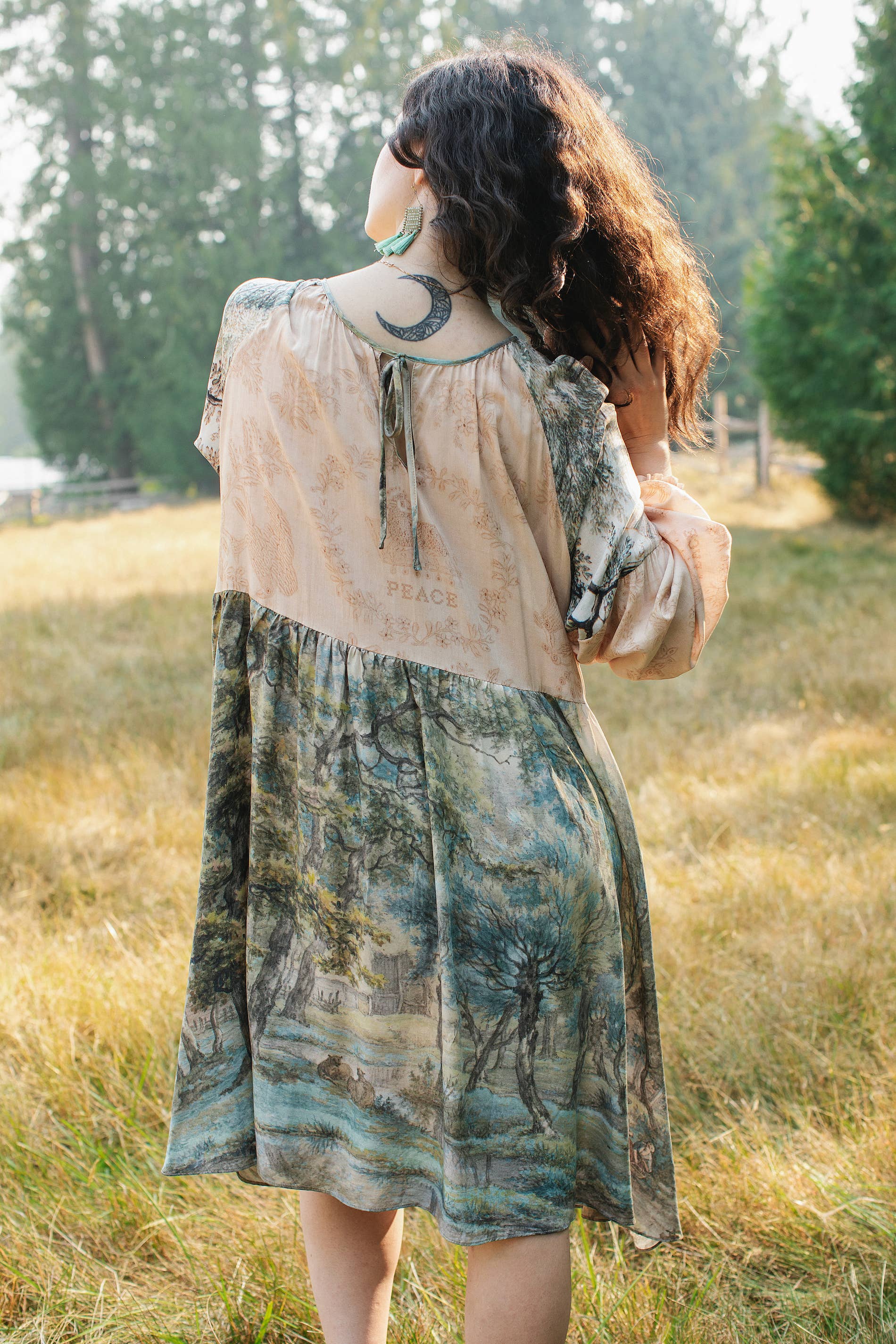 Land of Plenty Reversible Bamboo Dress / Layering Tunic - Out of the Blue