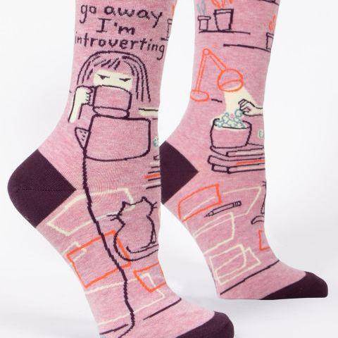 GO AWAY I'M INTROVERTING SOCKS - Out of the Blue