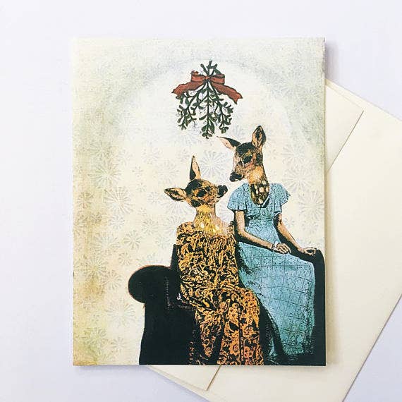 Lesbian Holiday Card - Out of the Blue