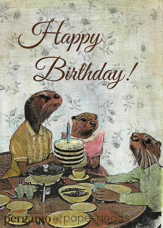 Otter Birthday Cards - Out of the Blue