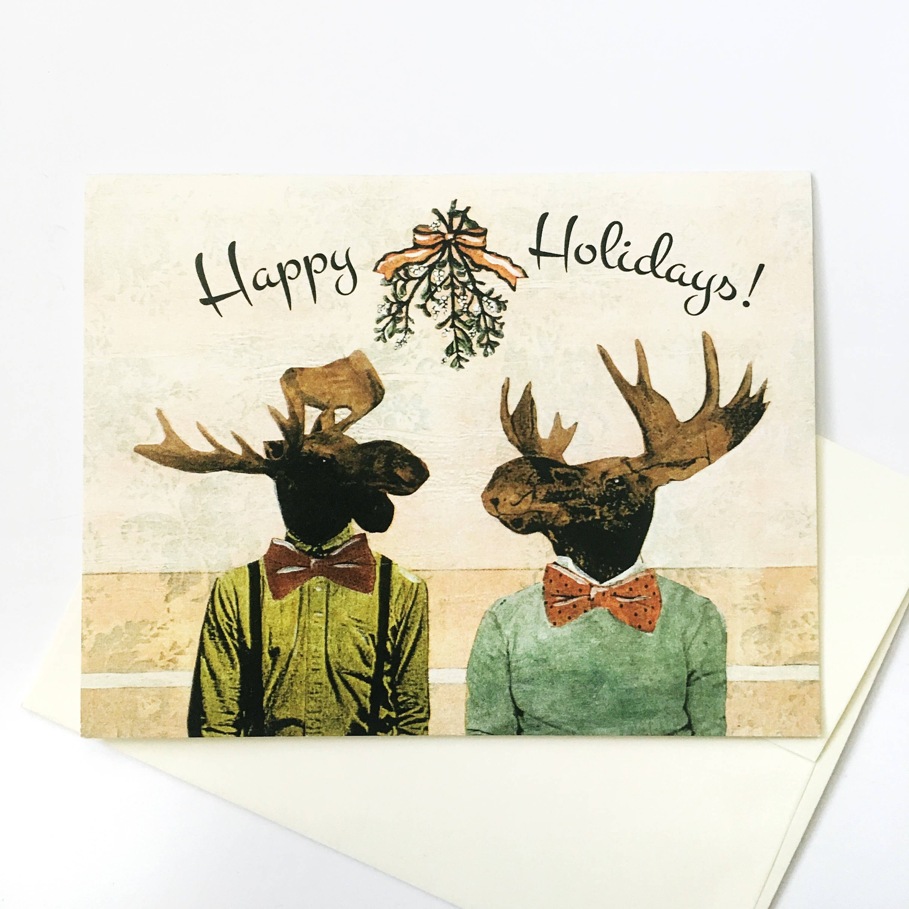 Gay Moose Holiday Card - Out of the Blue