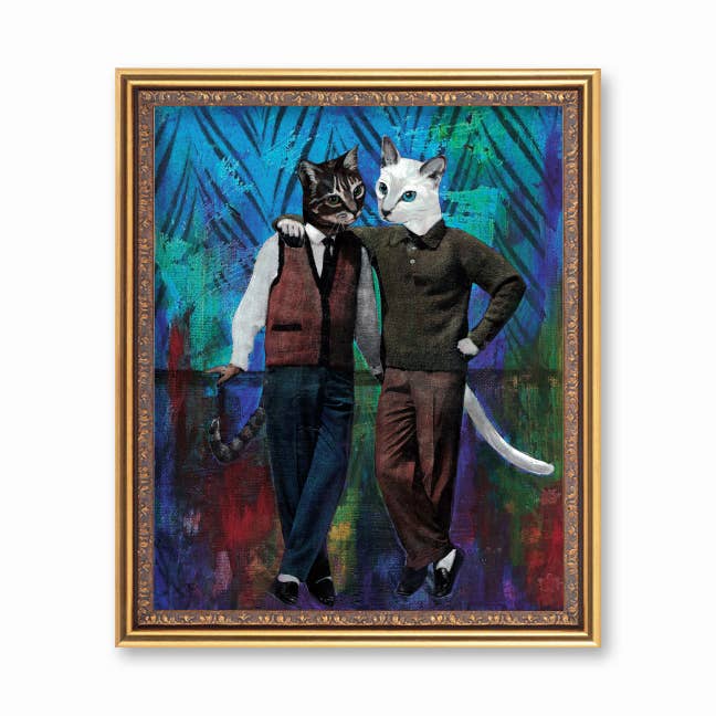 Cat Boys Art Print - Gay Love Gift: 8x10 / Unsigned - Out of the Blue