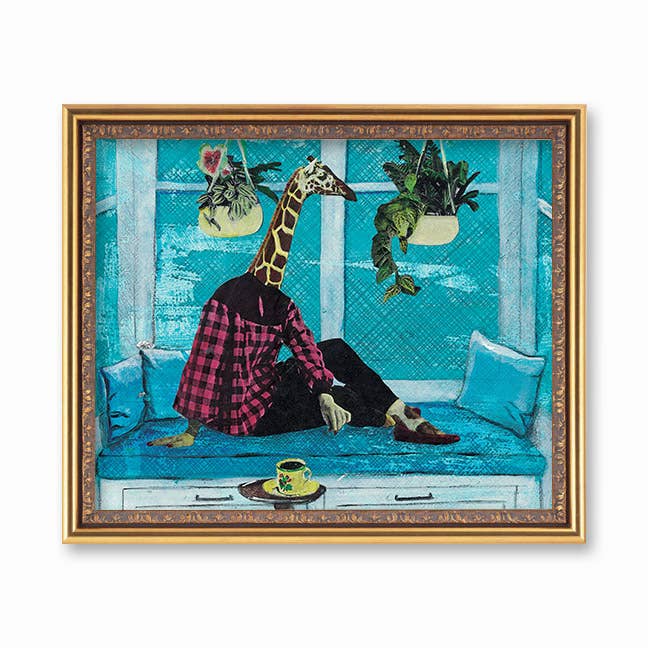 Window Giraffe 8x10 Art Print: 8 X 10" / Unsigned - Out of the Blue