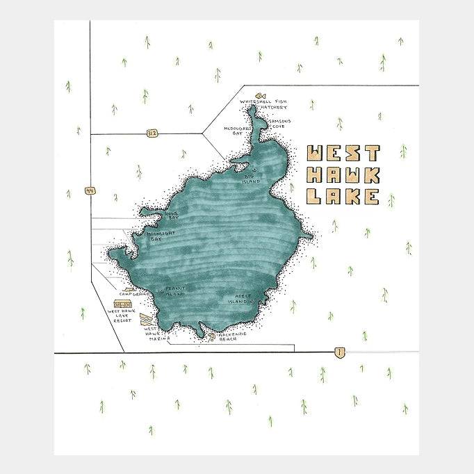 WEST HAWK LAKE PRINT 8X10 - Out of the Blue