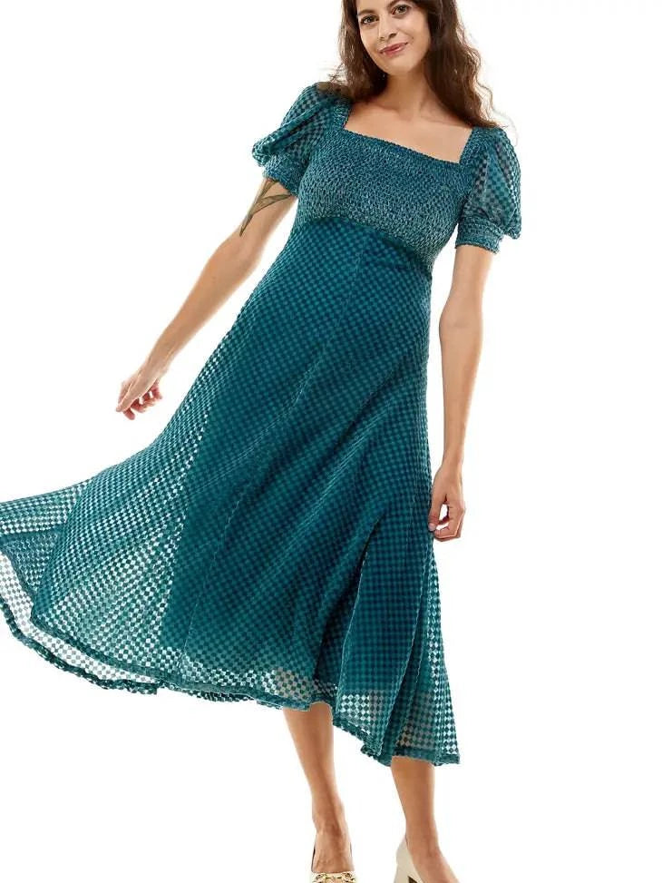 Abbie Dress - Check - Out of the Blue