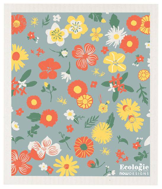 FLOWERS OF THE MONTH ECOLOGIE SWEDISH SPONGE CLOTH - Out of the Blue