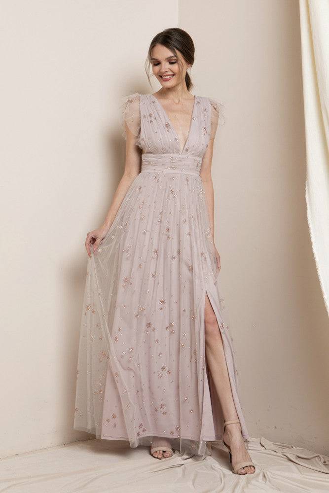 Maxi Star Mesh Dress - Out of the Blue