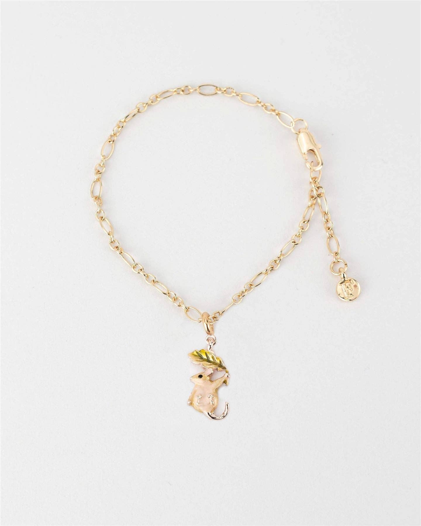 Enamel Dormouse Collector Chain Bracelet - Out of the Blue