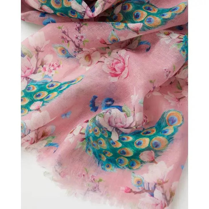 Peacock Vintage Blue Scarf - Out of the Blue