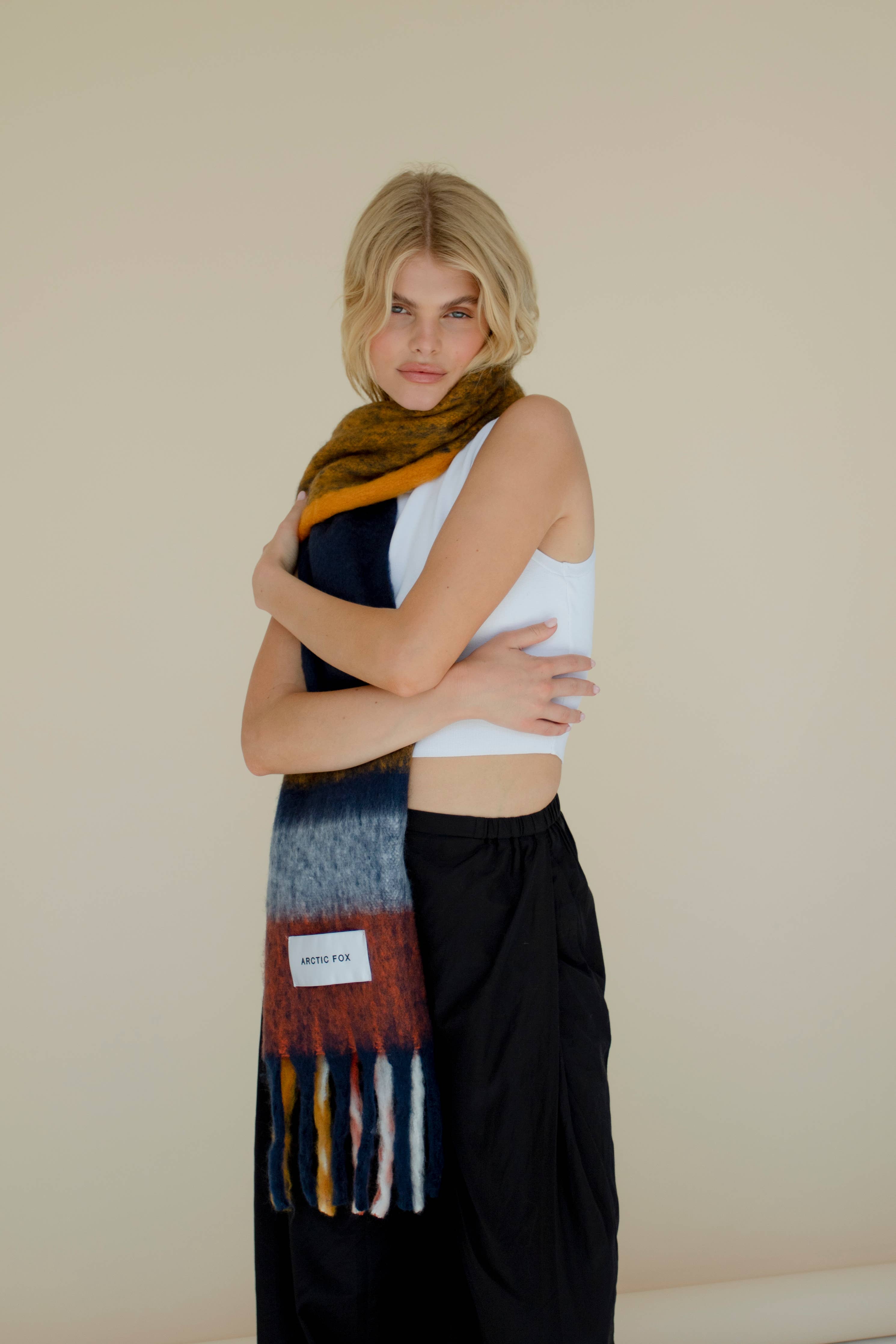 The Stockholm Scarf - 100% Recycled - Midnight Summer - AW23 - Out of the Blue