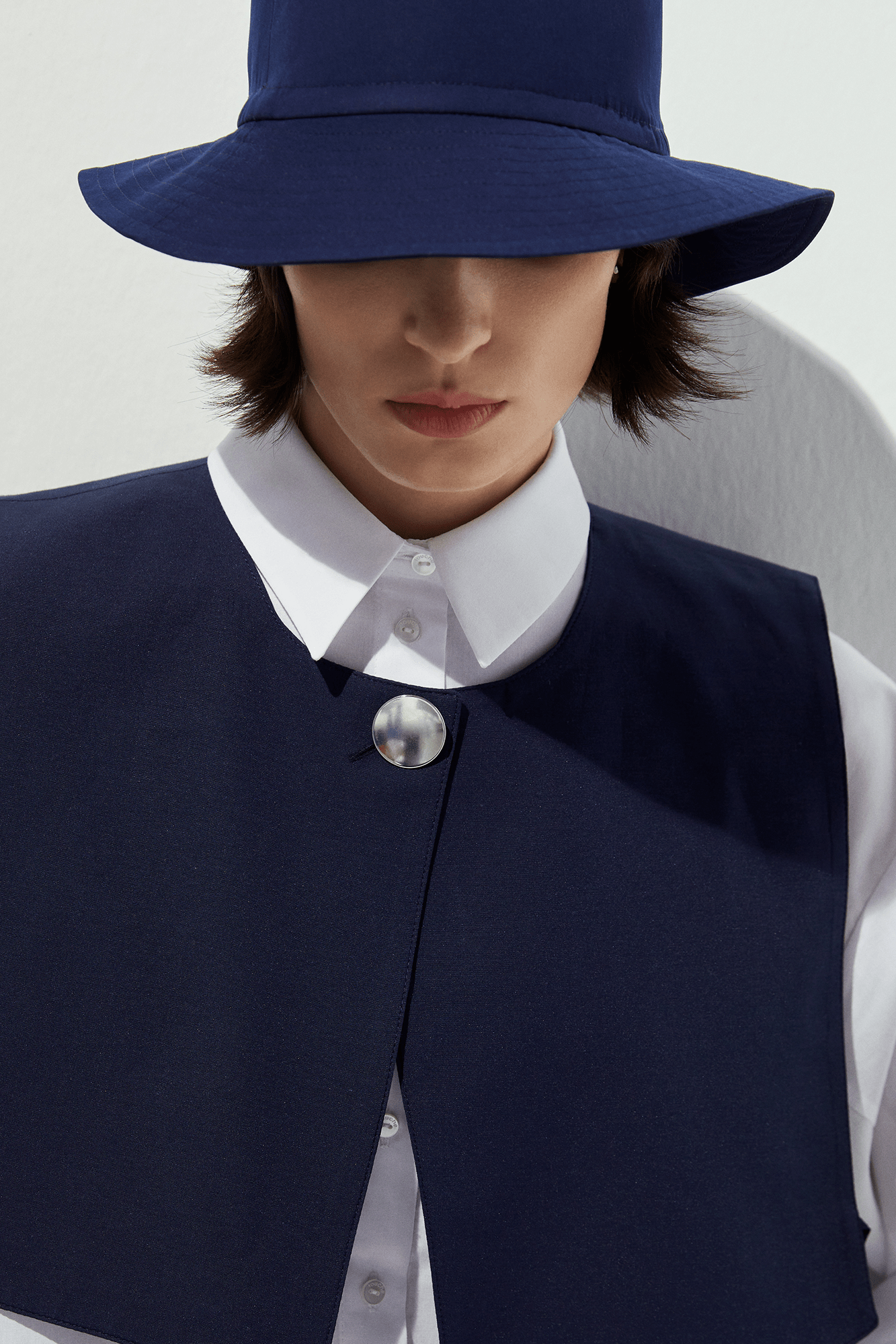 POPLIN SHIRT WITH VEST - Out of the Blue