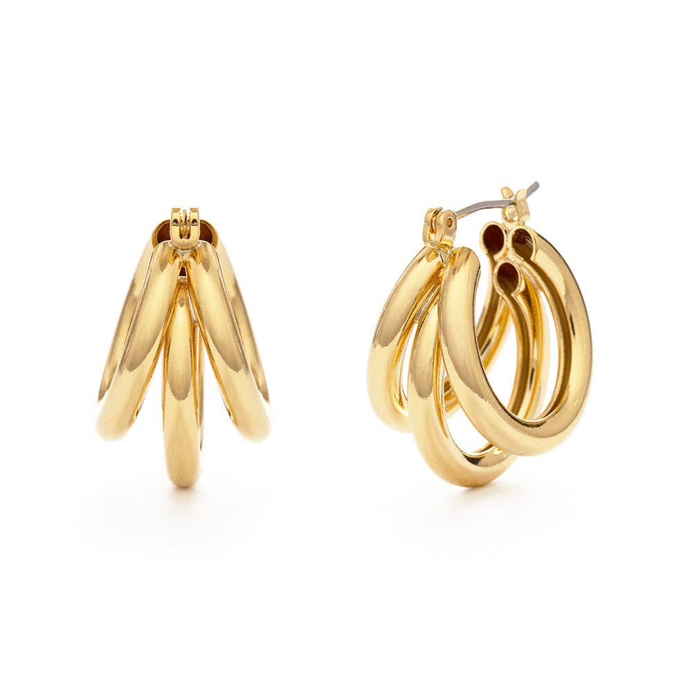 Vintage Style Triple Hoop Earring - Out of the Blue