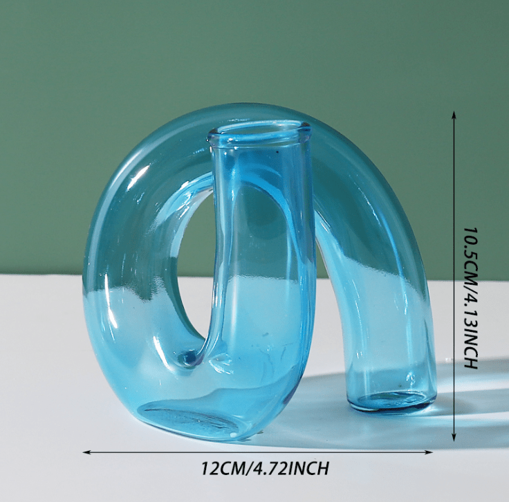 CURVE VASE/TAPER HOLDER - BLUE - Out of the Blue