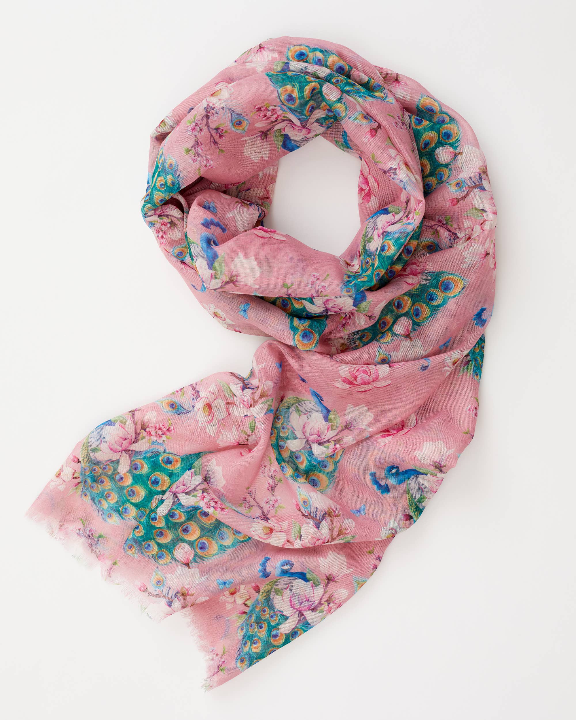 Peacock Vintage Blue Scarf - Out of the Blue