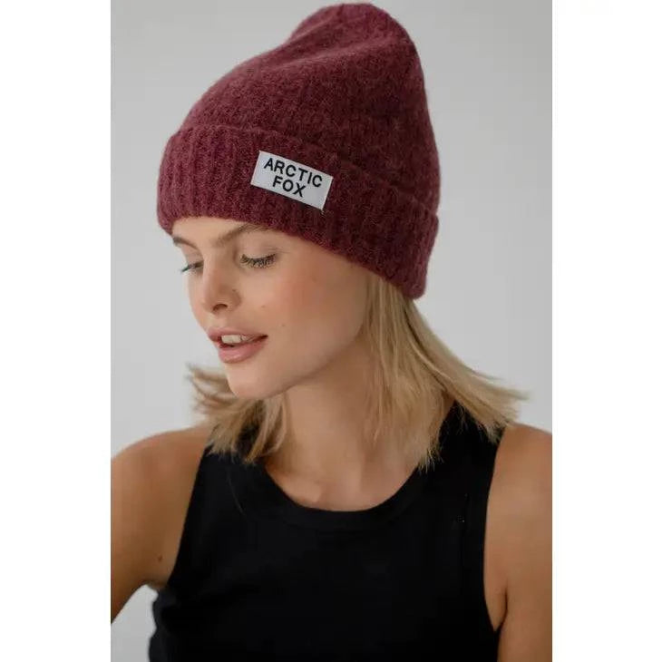 Mohair Beanie-Red - Out of the Blue