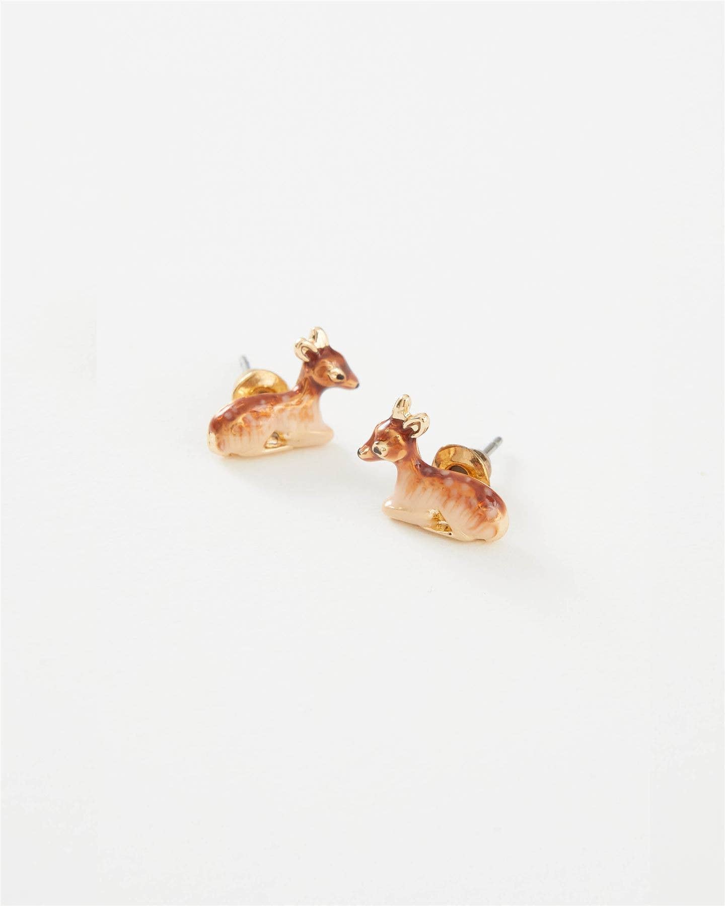 Fable Enamel Fawn Earrings - Out of the Blue