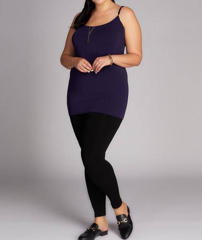 HIGH WAIST PLUS SIZE FULL LENGTH BAMBOO LEGGINGS - Out of the Blue