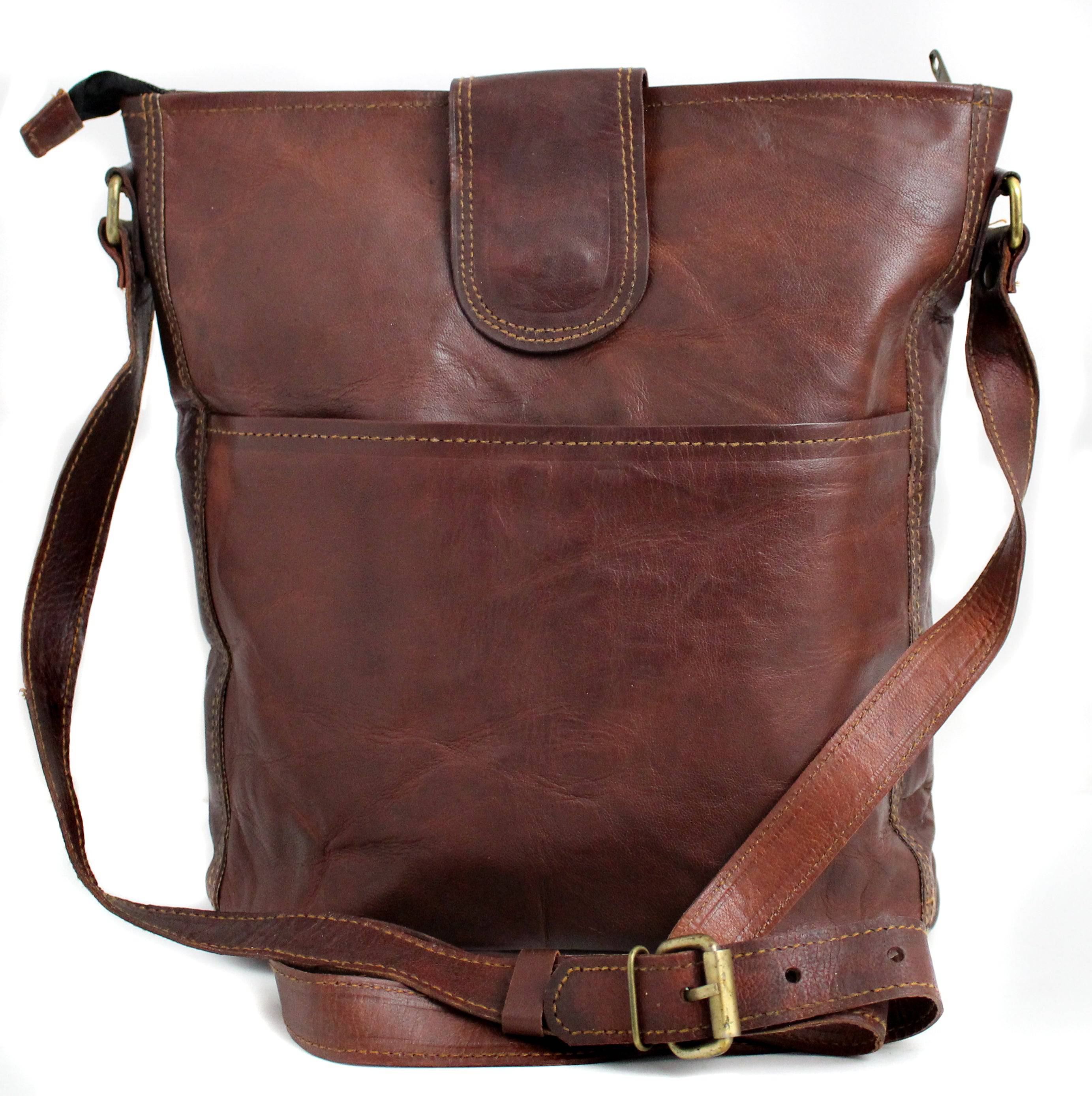 10" LEATHER BUCKET BAG - Out of the Blue