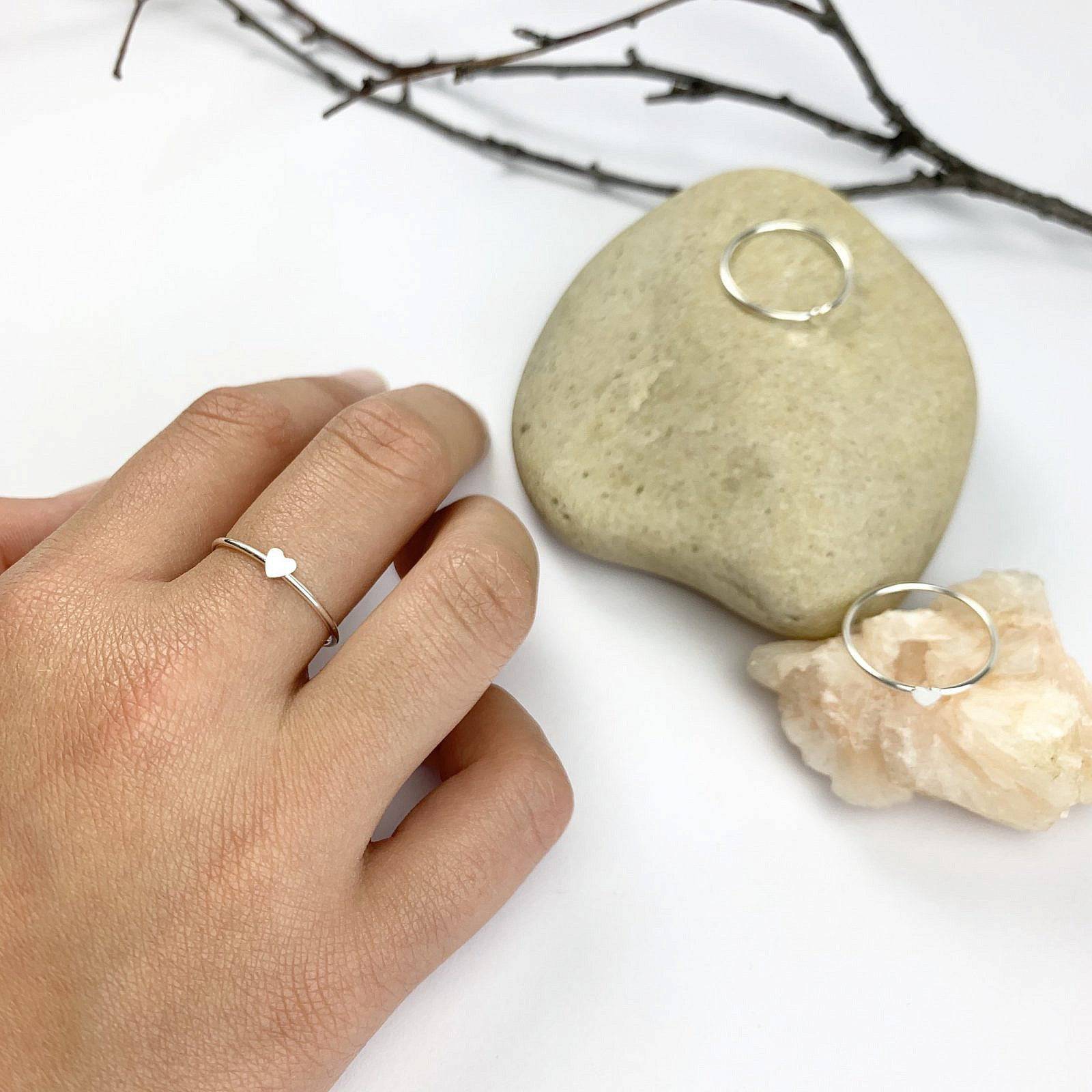 MINI HEART RING - Out of the Blue