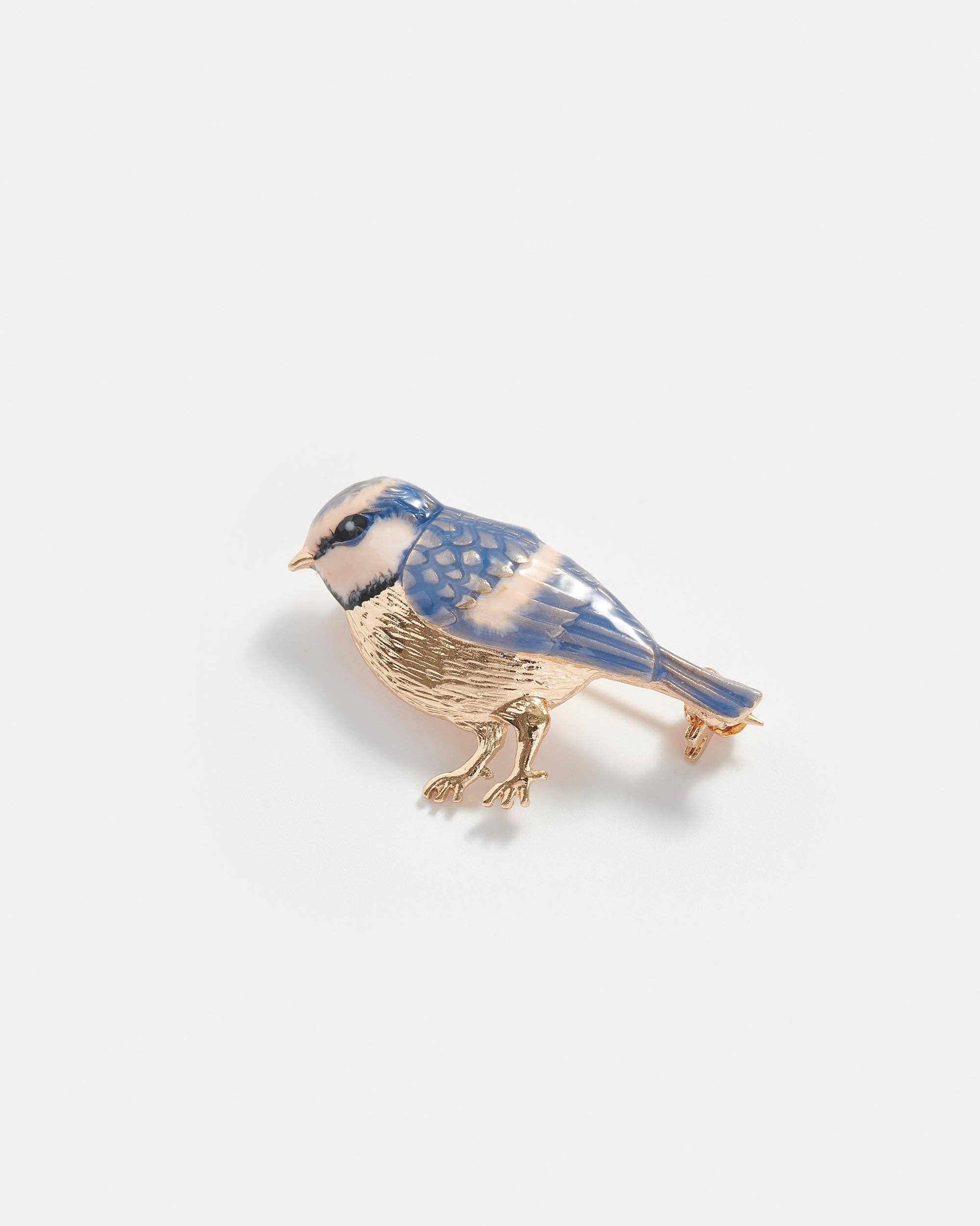 Enamel Blue Tit Brooch: Matchbox - Out of the Blue